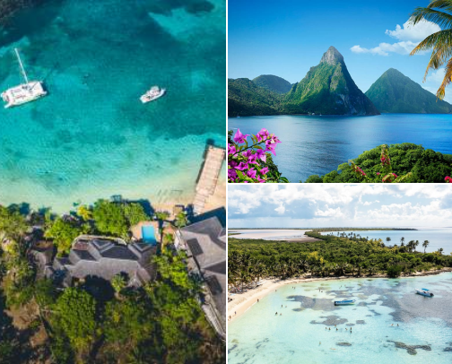 Luxury travel bucket list cover photo collage