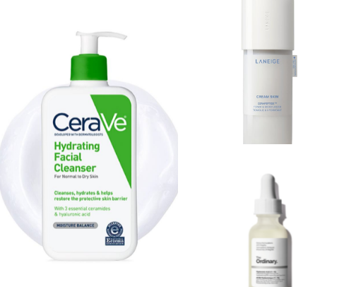 Dry skin products worth the Hype🫧 cover photo collage
