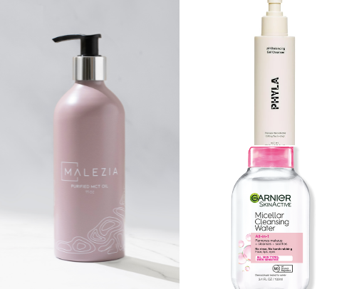 FUNGAL ACNE BE GONE!! skincare routine for my fungal acne prone girlies also good for people with combo/oily skin cover photo collage