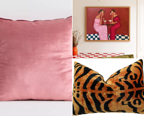 Pillow & Art Combos to Add a Pop of Color to Your Neutral Bedding cover photo collage