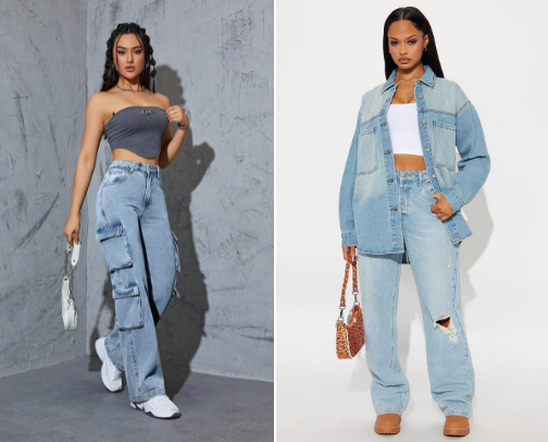 "Denim Divas " Stylish Ladies Jeans Collection cover photo collage