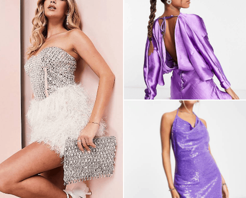 Party dresses cover photo collage
