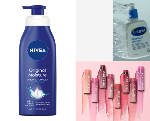 Drugstore beauty and skincare products I have on auto-ship cover photo collage
