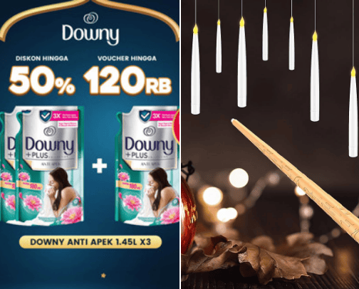 Online shopping site cover photo collage