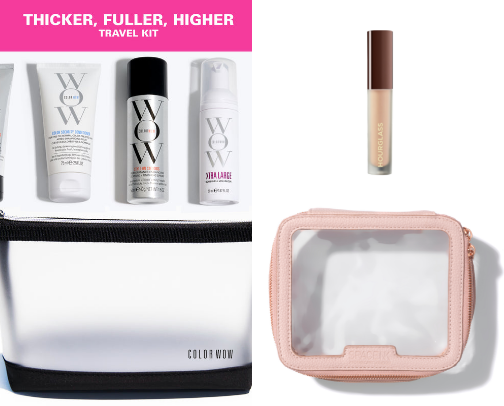 Pack a travel beauty bag with me cover photo collage