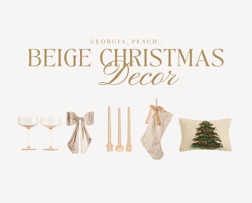 Beige Christmas Home Decor cover photo collage
