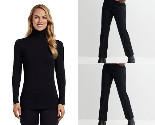 BOARDROOM BASICS (CAMEL + BLACK OUTFIT) cover photo collage