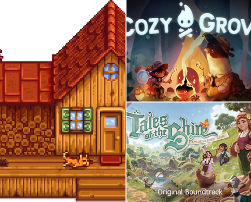 Fall cozy games cover photo collage