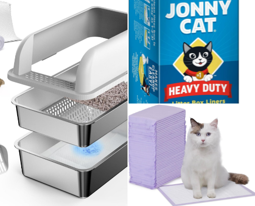 Cat litter box setup cover photo collage