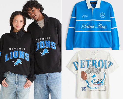 Detroit Lions game day apparel & accessories cover photo collage