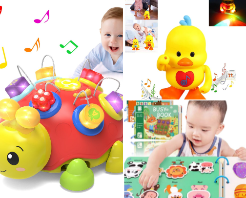 Toys for baby cover photo collage