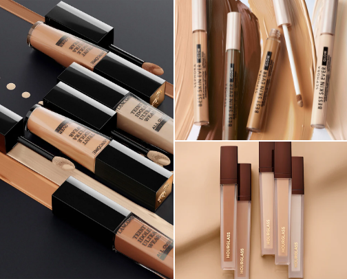 Concealer: Cover, Brighten, Perfect cover photo collage