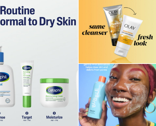 Skin care essentials cover photo collage
