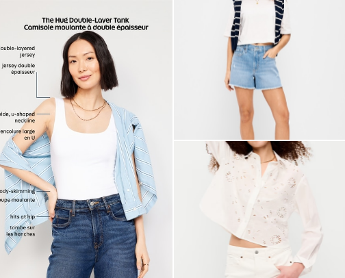 Old Navy 50% Off Sale Recommendations cover photo collage