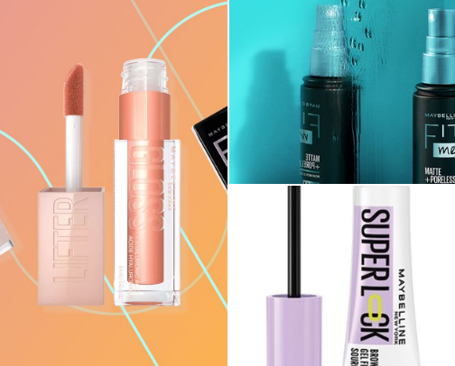 Maybelline product cover photo collage