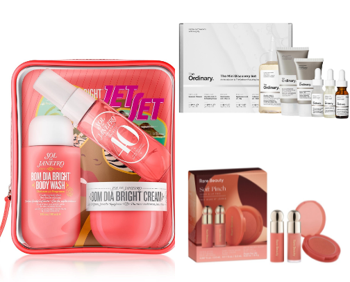Perfect Sephora Gift Sets, or even perfect for Travel sized🩷. cover photo collage