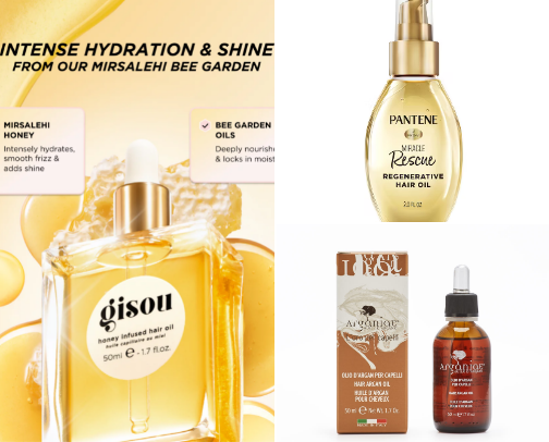 hair like silk: best hair oil🍯🎀 cover photo collage