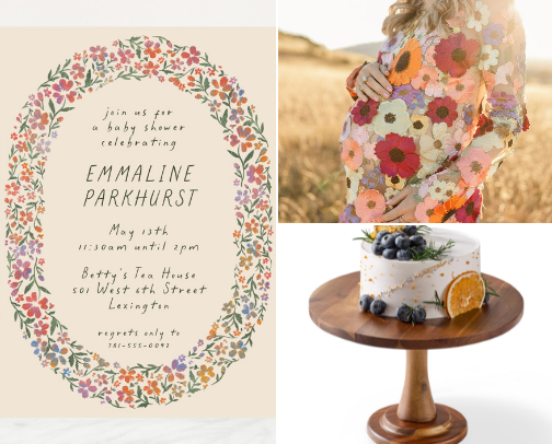 Wildflower Baby Shower cover photo collage