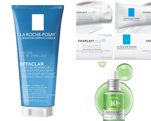 Acne skin care cover photo collage