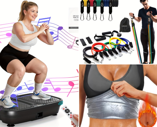 No excuses at home exercise equipment! cover photo collage