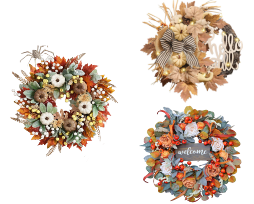Fall & Harvest Wreaths for Front Door and Porch 🍁🎃 cover photo collage