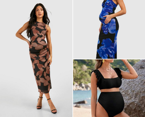 Spring/Summer maternity wear cover photo collage