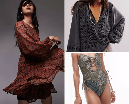 Edgy Dark Bohemian Aesthetic | Fashion cover photo collage
