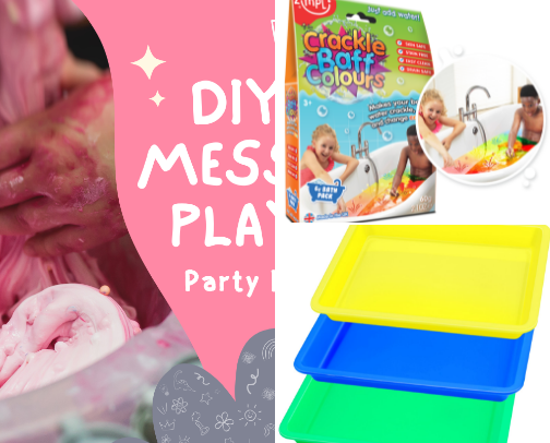 Messy play activities plus educational things cover photo collage
