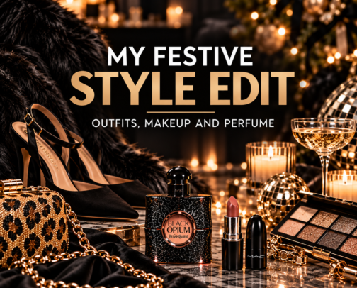 My Festive Style Edit — Outfits, Makeup & Perfume cover photo collage