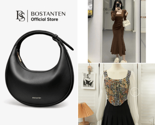 Barang barang  dan pakaian ootd wanita stylish. cover photo collage