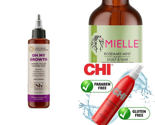 Hair Growth Items That Worked For Me- Postpartum Hairloss cover photo collage