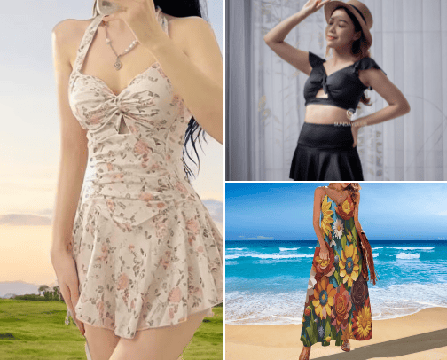 Outfit paling cantik dan Sexy untuk dipantai 🏝 cover photo collage