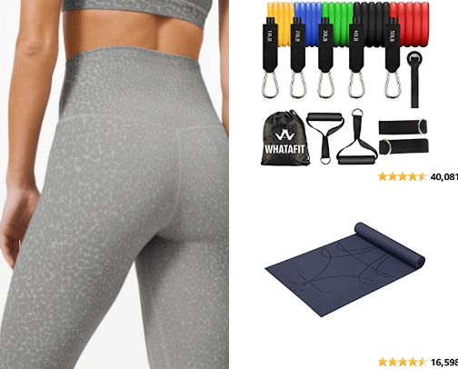 fitness items cover photo collage
