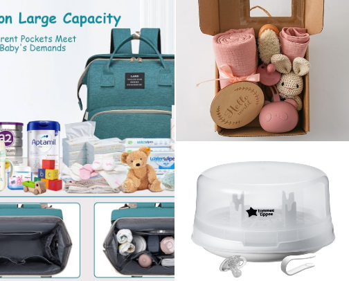 Mom & baby must-haves cover photo collage