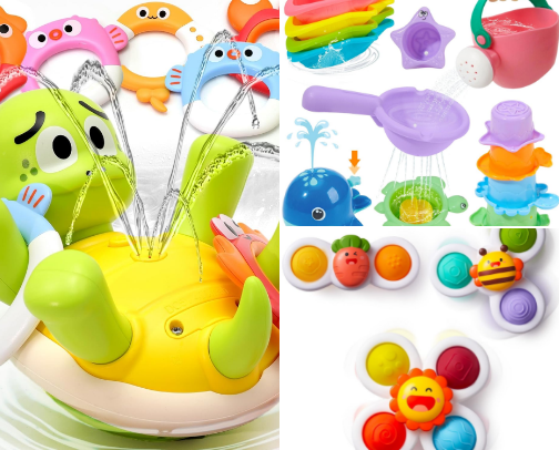 Kids Bath Toys cover photo collage
