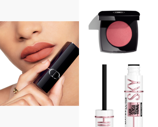 My 'no makeup' makeup bag cover photo collage