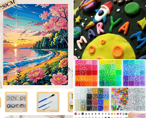 Children's toys and hobbies cover photo collage