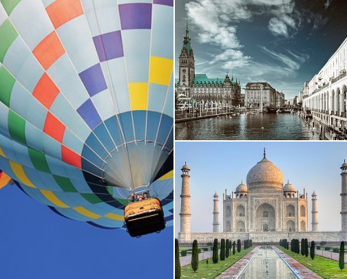 Best Travel Destinations & Must-Have Travel Items cover photo collage