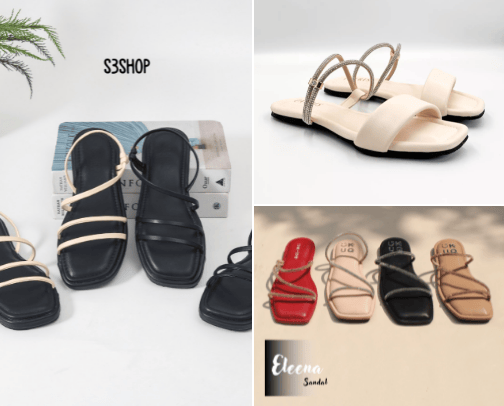 Sepatu Sendal Wanita cover photo collage