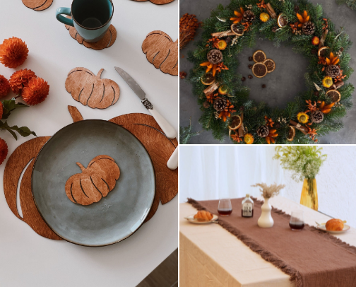 Autumn decorations for the house🍂 cover photo collage