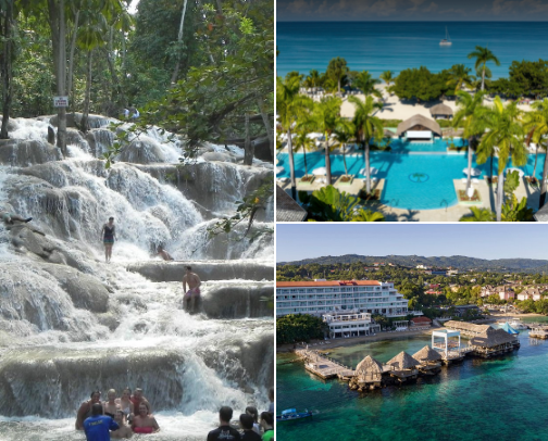 Jamaican vacation spots cover photo collage