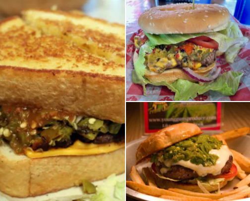 💚🌶️🍔 Green Chili Cheeseburger Trail in NM 🍔 🌶️💚 cover photo collage