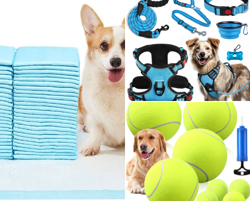 puppy essentials 🐶 cover photo collage
