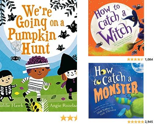 Halloween books for kids cover photo collage
