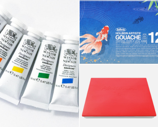 Best Gouache Supplies for Beginners & Artists cover photo collage