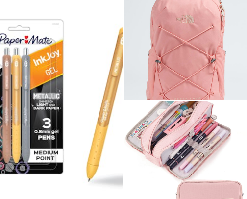 School supplies cover photo collage