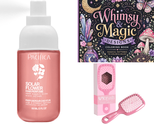 Hair products and coloring books! cover photo collage