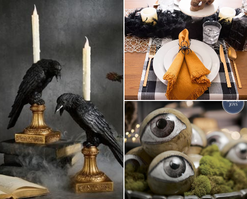 A Beautifully Spooky Halloween Dinner Party | Table Decor & October Finds 🎃 cover photo collage