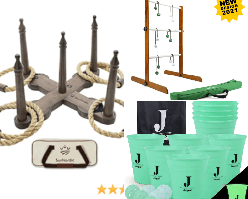 Outdoor toys and activities cover photo collage