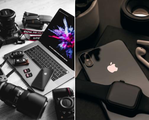 Electronics cover photo collage